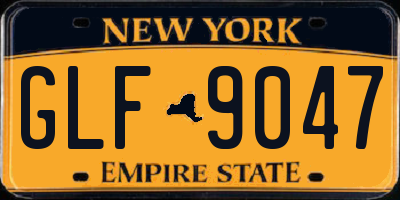 NY license plate GLF9047
