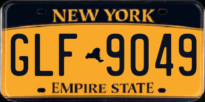 NY license plate GLF9049