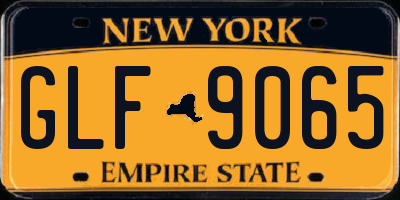 NY license plate GLF9065