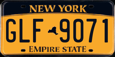 NY license plate GLF9071