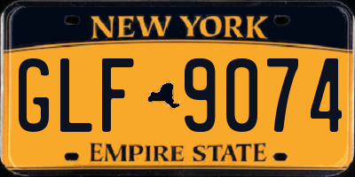 NY license plate GLF9074