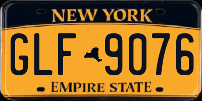 NY license plate GLF9076