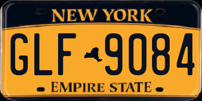 NY license plate GLF9084