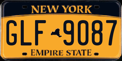 NY license plate GLF9087