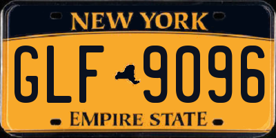 NY license plate GLF9096
