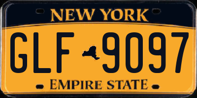 NY license plate GLF9097