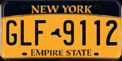 NY license plate GLF9112