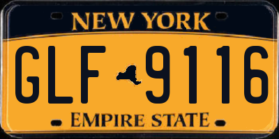 NY license plate GLF9116