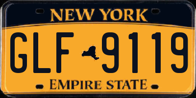 NY license plate GLF9119