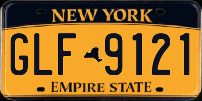 NY license plate GLF9121