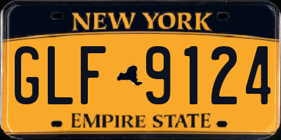 NY license plate GLF9124