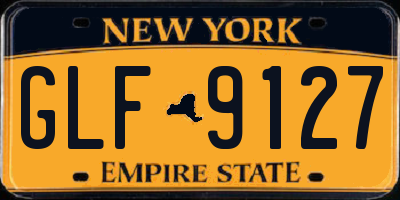 NY license plate GLF9127