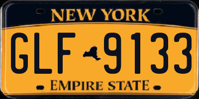 NY license plate GLF9133
