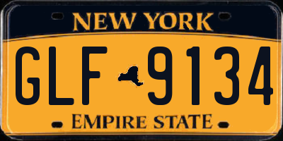 NY license plate GLF9134