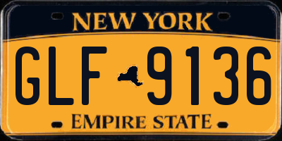 NY license plate GLF9136