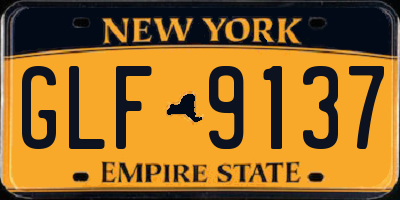 NY license plate GLF9137