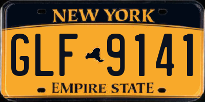 NY license plate GLF9141