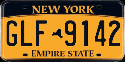 NY license plate GLF9142