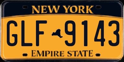 NY license plate GLF9143