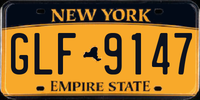 NY license plate GLF9147