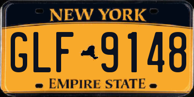 NY license plate GLF9148