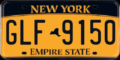 NY license plate GLF9150