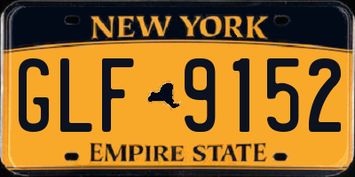 NY license plate GLF9152