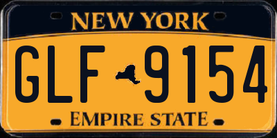 NY license plate GLF9154