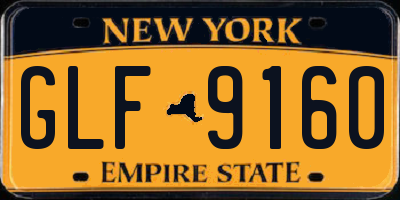 NY license plate GLF9160