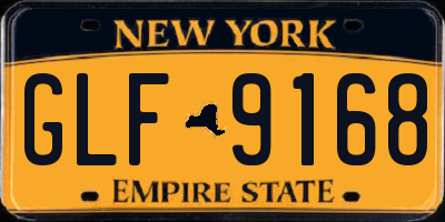 NY license plate GLF9168