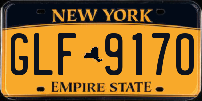 NY license plate GLF9170