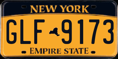 NY license plate GLF9173