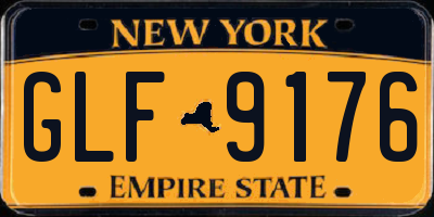 NY license plate GLF9176
