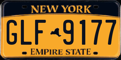 NY license plate GLF9177