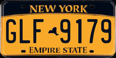 NY license plate GLF9179