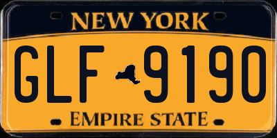 NY license plate GLF9190