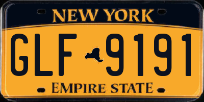 NY license plate GLF9191