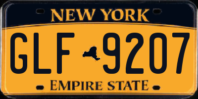 NY license plate GLF9207