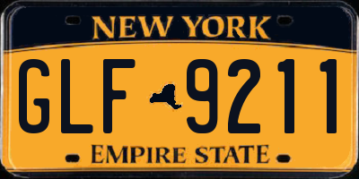NY license plate GLF9211