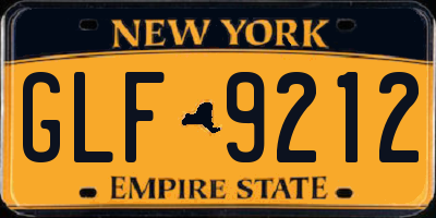 NY license plate GLF9212