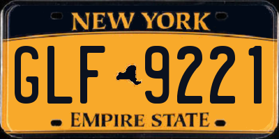 NY license plate GLF9221