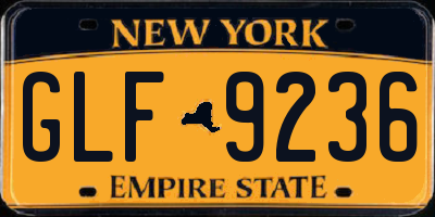 NY license plate GLF9236