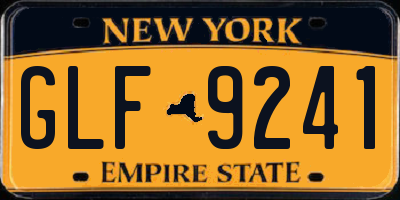 NY license plate GLF9241