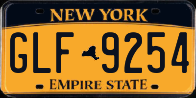 NY license plate GLF9254
