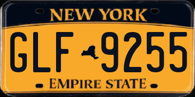 NY license plate GLF9255