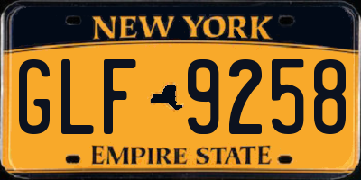 NY license plate GLF9258
