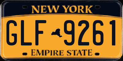 NY license plate GLF9261