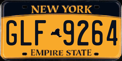 NY license plate GLF9264