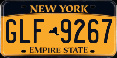 NY license plate GLF9267