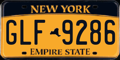 NY license plate GLF9286